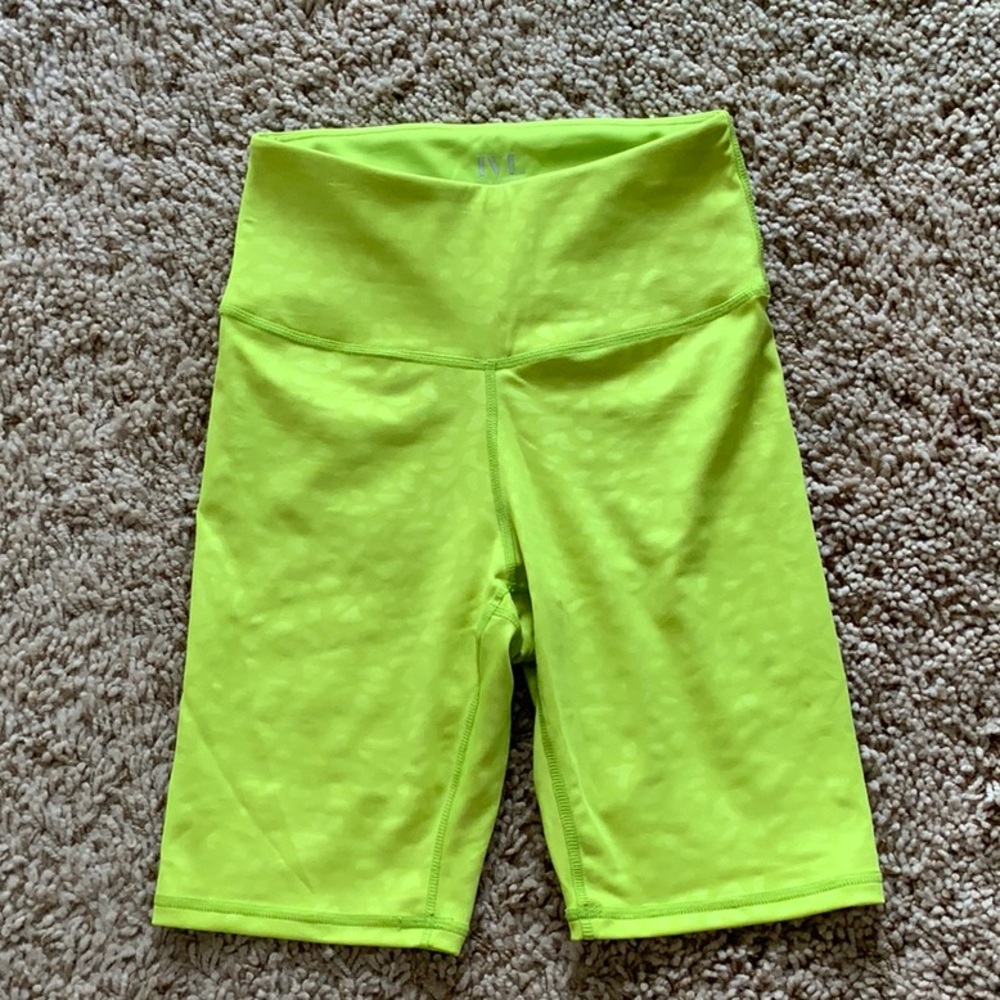 High-Waist Neon Lime Bike Shorts